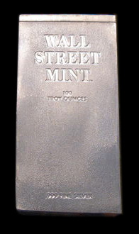 Wall Street Mint 100 Troy Ounce Silver Bar